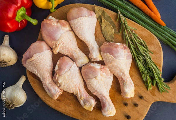 Obraz Raw uncooked chicken legs