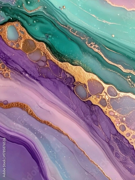 Fototapeta Blue and yellow ocean waves summer texture background