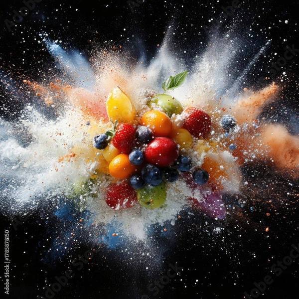 Obraz Abstract cosmic space with nebula stars and galaxies