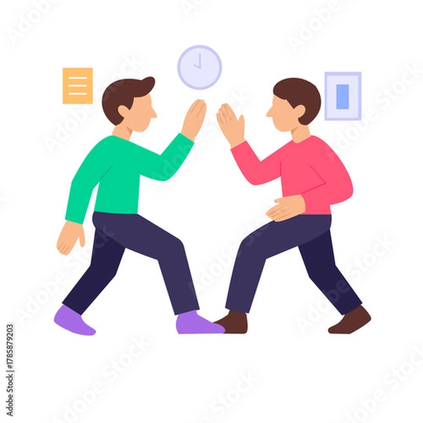 Obraz Mirror Movement, reflecting partner actions for coordination