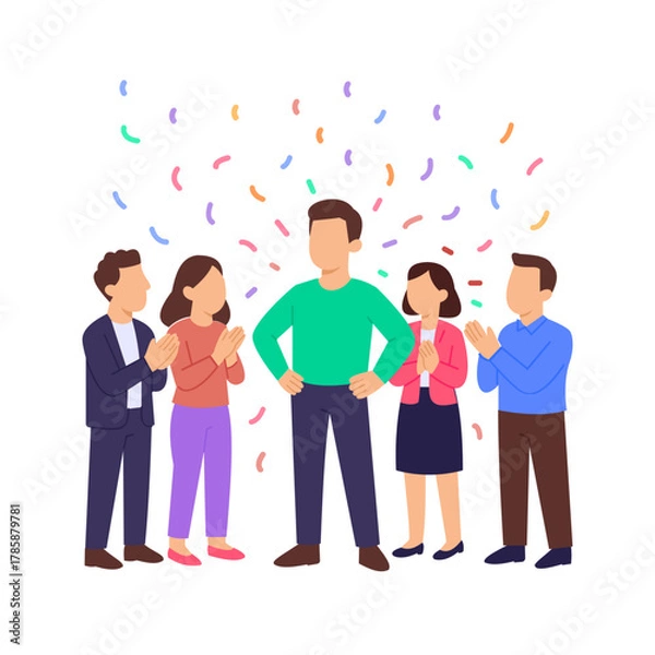 Obraz Team Reflection, reviewing group progress and lessons