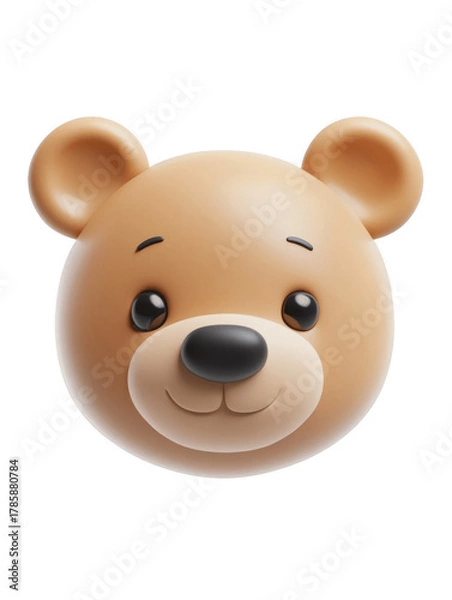Obraz Adorable teddy bear face with smiling expression