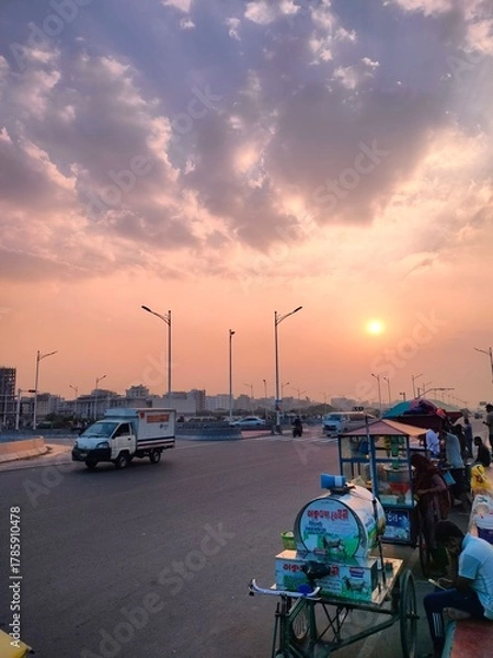 Obraz sunset at the airport