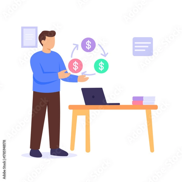 Obraz Estimating Cash Flow, tracking incoming and outgoing funds