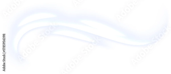 Fototapeta Minimal White Light Streaks, Smooth Abstract Swirl, Clean Flow Effect