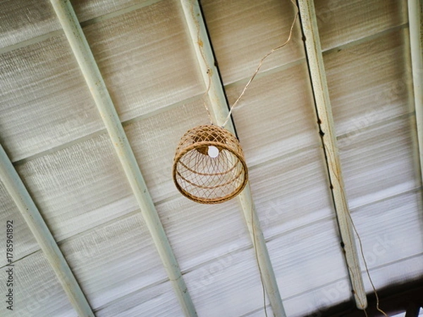 Fototapeta Decorative Hanging Lamp in Tropical Garden Atmosphere