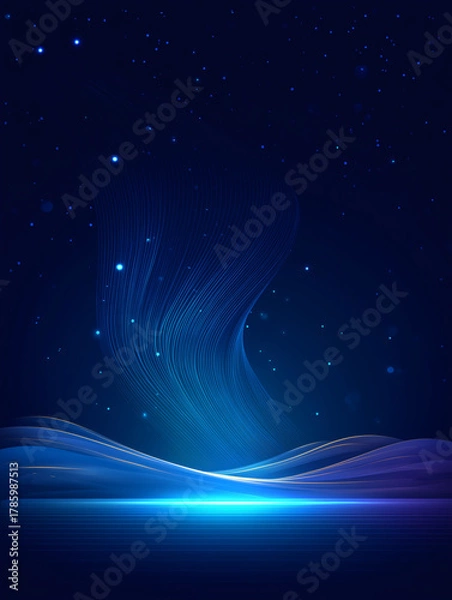 Fototapeta Dark blue background mountain lines