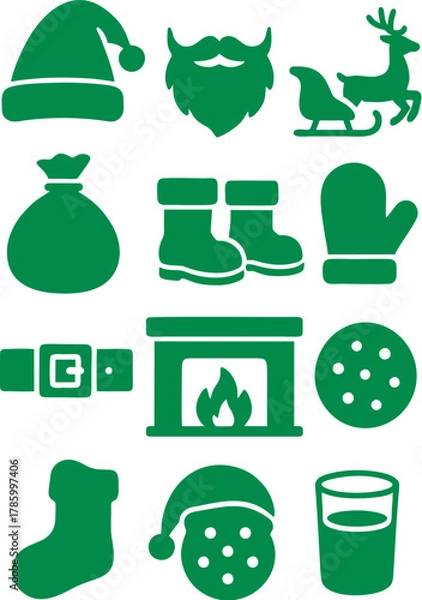 Obraz Christmas Icon Set