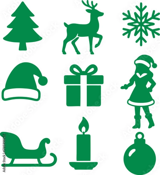 Obraz Christmas Icon Set