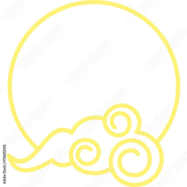 Obraz Chinese Cloud Line Frame