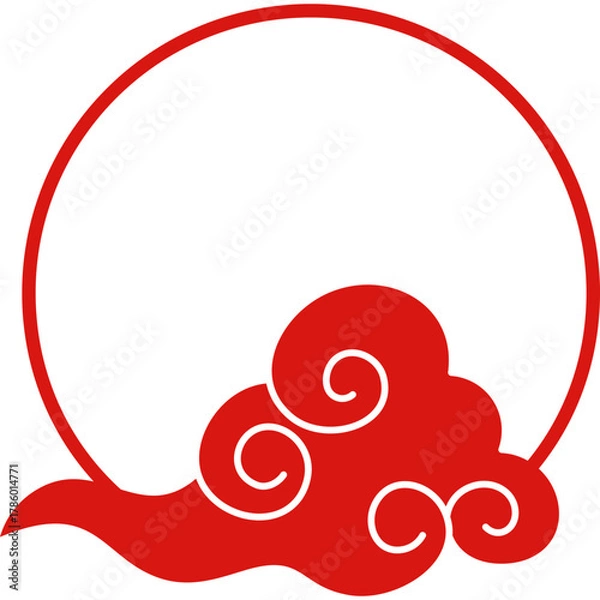 Fototapeta Chinese Cloud Frame