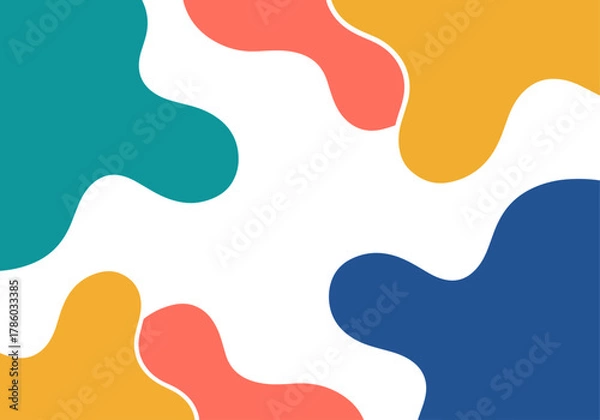 Obraz colorful fluid abstract background vector. abstract fun color pattern design