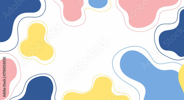 Obraz colorful pastel abstract hand drawn background vector design