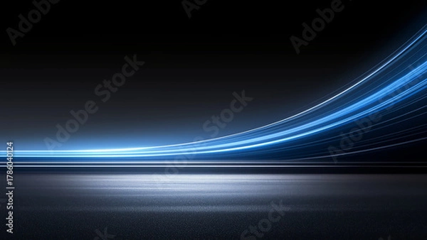 Obraz ステージを照らす青い光のモーションブラー