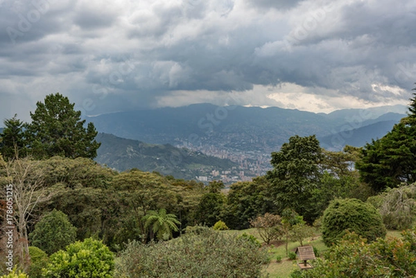 Fototapeta mountain landscape with clouds