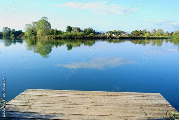 Obraz View of the mill street in Quinto di Treviso, Veneto, Italy