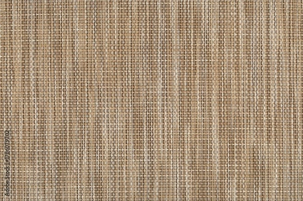 Obraz Natural rattan woven texture background. Brown wicker fabric pattern close-up