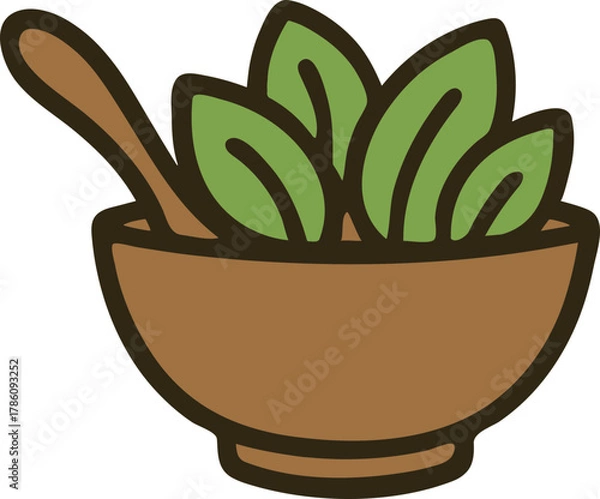 Fototapeta Mortar Pestle Scalable SVG Vector Graphic with Editable Paths and Layers for Web, UI Design, Digital Art, and Print Applications