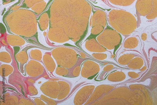 Obraz Abstract ebru marbling texture background design.