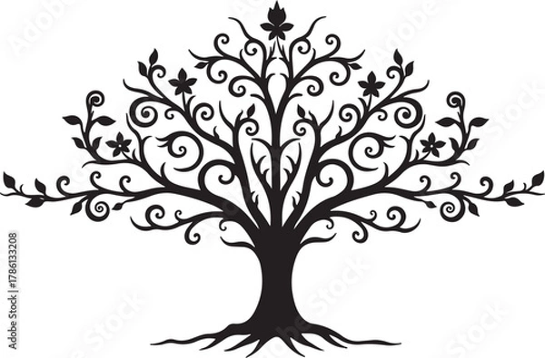 Obraz Tree Silhouette SVG Bundle