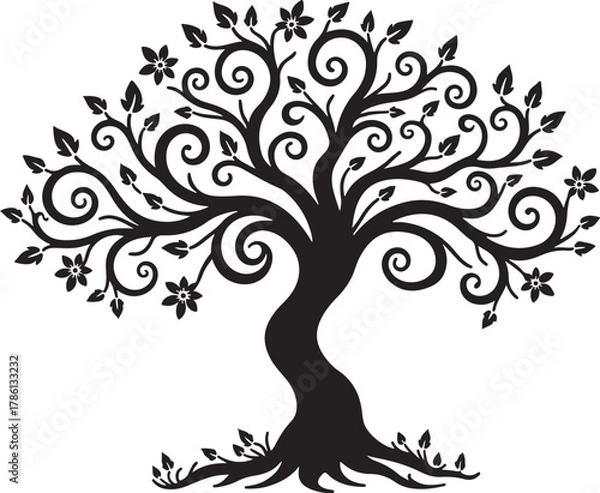 Obraz Tree Silhouette SVG Bundle