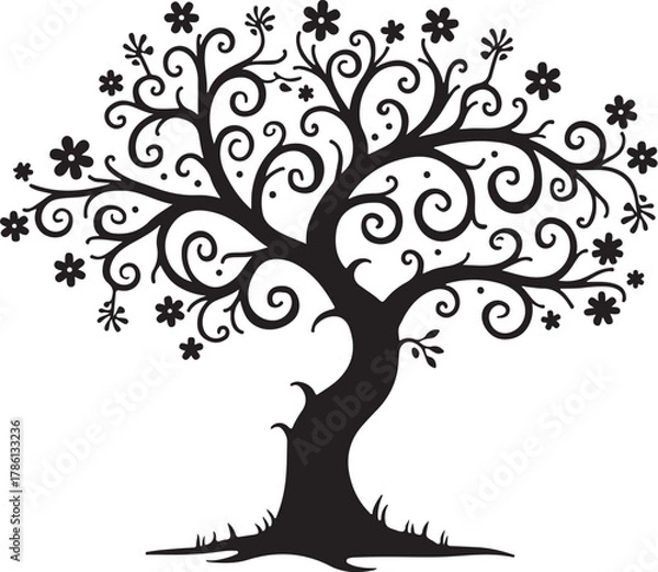 Obraz Tree Silhouette SVG Bundle