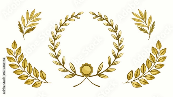 Obraz golden laurel wreath