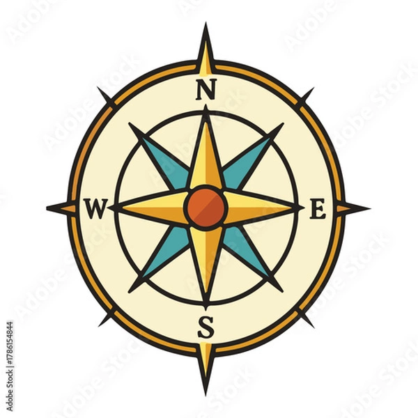 Obraz Directional Compass SVG