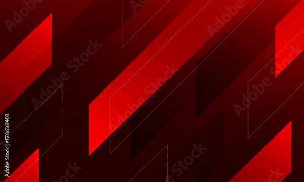 Fototapeta Abstract red background with geometric shapes. Eps10 vector