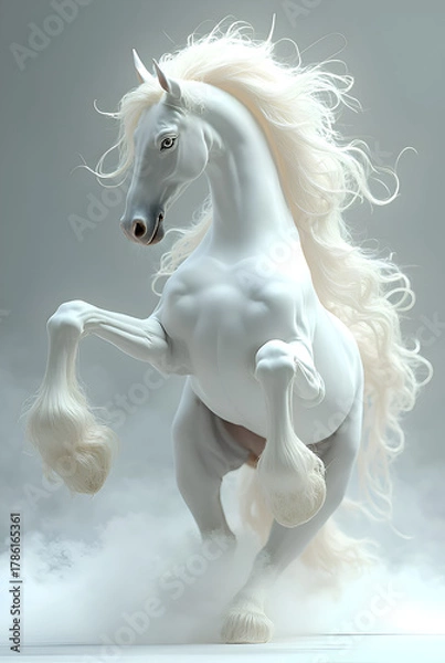 Fototapeta a white hourse