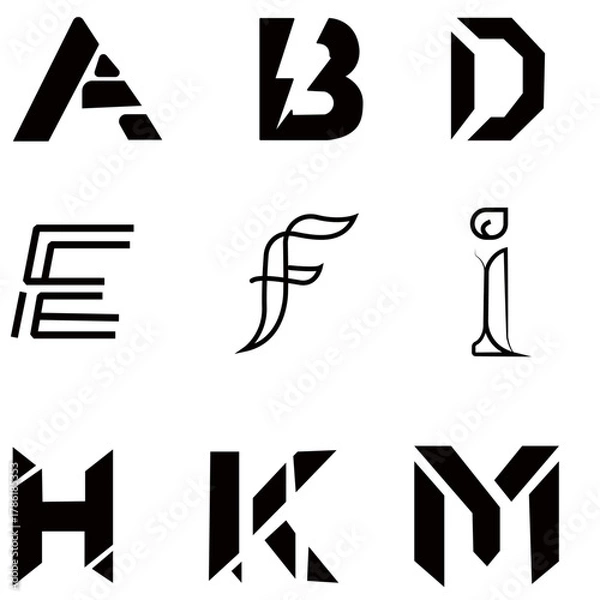 Obraz Creative Monogram Alphabet Set