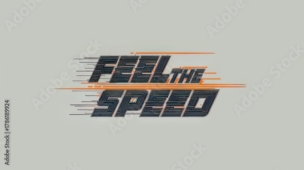 Obraz Feel the speed dynamic typography with motion blur effect