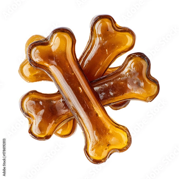 Obraz Delicious Dog Treats in Bone Shape - Perfect for Pets Training and Rewards