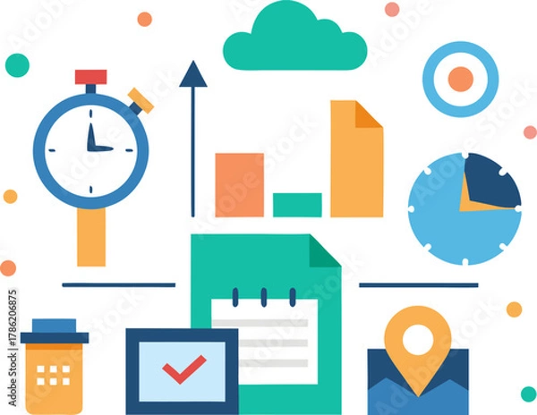 Fototapeta Business Planning and Time Management Concept