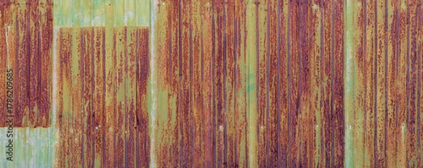 Obraz old rusty galvanized iron wall texture