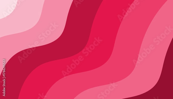 Fototapeta Wavy Red Gradient Background Design - Modern Abstract Curves for Website Backdrops, Graphic Designs, and Presentations