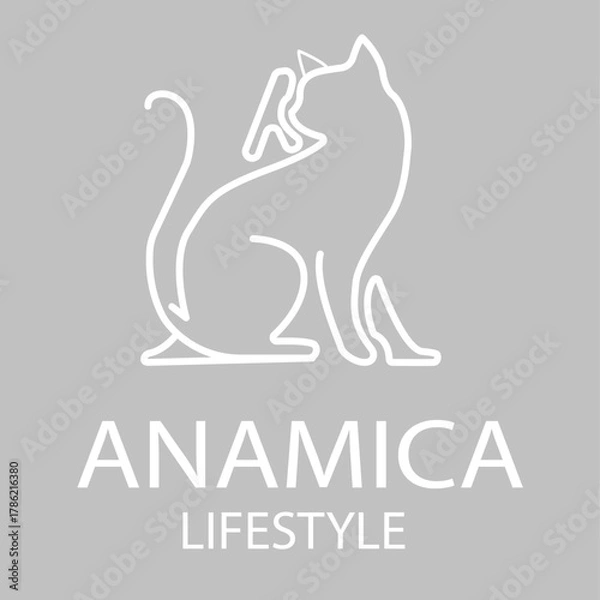 Obraz ANAMICA Cat Monogram Logo