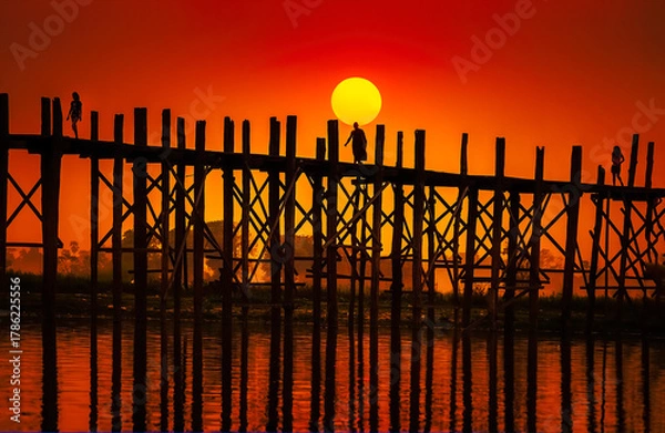 Obraz U Bein Bridge Mandalay