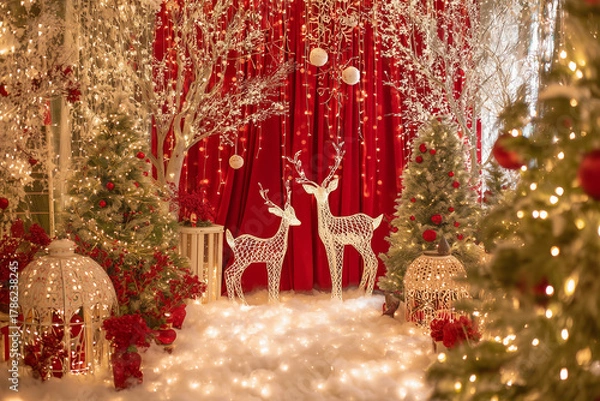 Obraz Christmas photoshoot backdrop