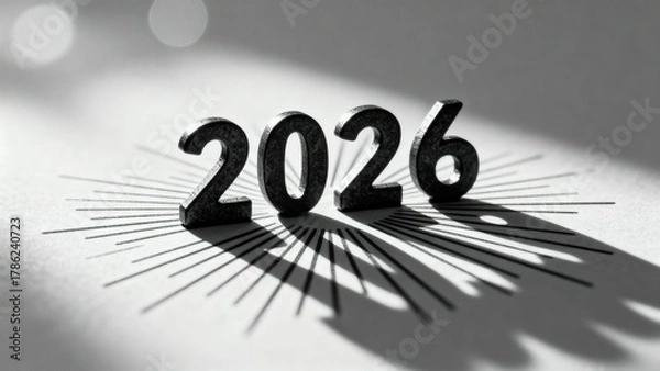 Fototapeta 2026년_기업비전_흑백_미래전략_이미지