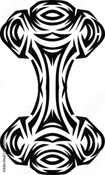 Obraz dog bone vector art illustration