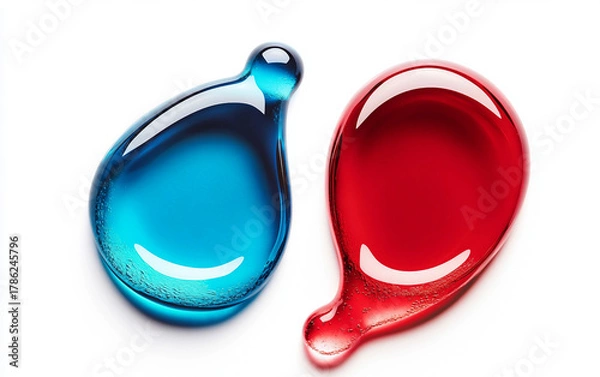 Fototapeta Digital 3D visualization of colorful liquid fusion symbolizing creativity, contrast, and modern design aesthetics isolated on transparent background PNG