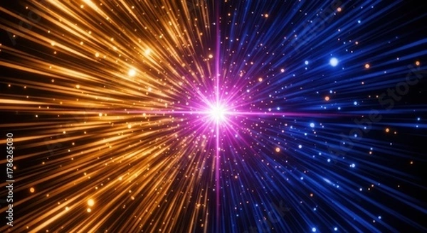 Obraz Explosion of light and energy in deep space