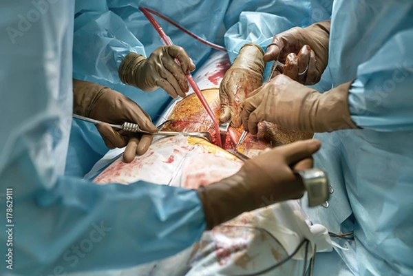 Fototapeta Abdominal operation process