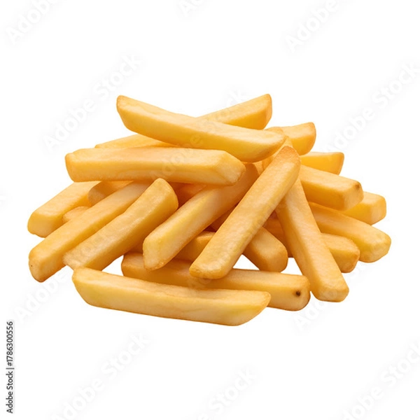 Obraz Pile of golden and crispy French fries a classic side dish.