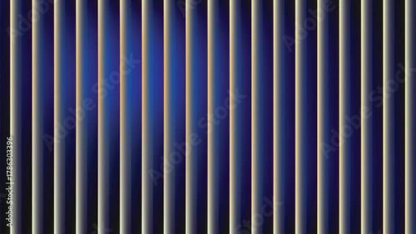 Obraz Abstract blue background with vertical metallic blinds
