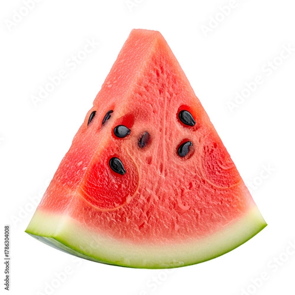 Obraz A Juicy Slice of Watermelon with Black Seeds.