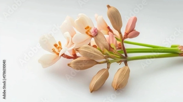 Obraz Cardamom pods isolated on white background