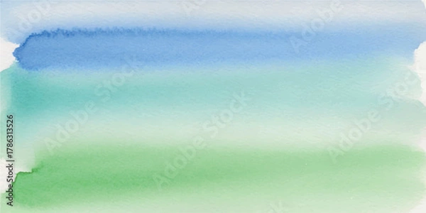 Fototapeta Abstract watercolor gradient background blending blue green and teal hues creating a serene and calming effect