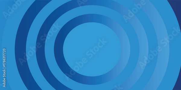 Fototapeta 3d blue concentric circle pattern background